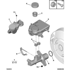 Citroen C8 2002-2008 Petrol Brake Fluid Reservoir
