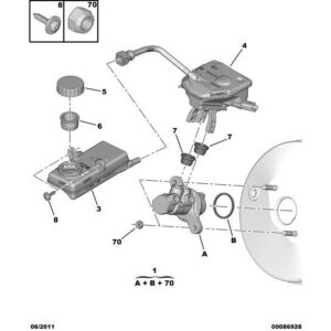 Citroen C4 2018-2020 Diesel Brake Fluid Reservoir