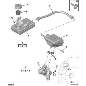 Citroen DS5 2011-2021 Petrol Brake Fluid Reservoir