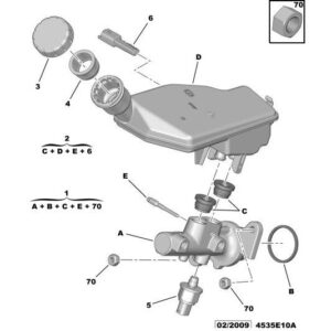 Citroen C3 2002-2005 Petrol Brake Fluid Reservoir