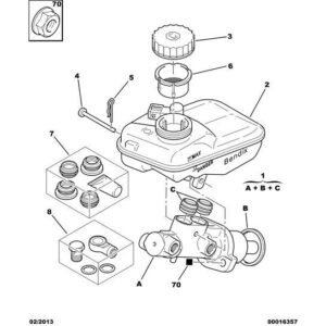 Citroen Xsara 2000-2004 Petrol Brake Fluid Reservoir Filter