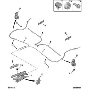 Citroen C2 2003-2007 Petrol Handbrake Lever