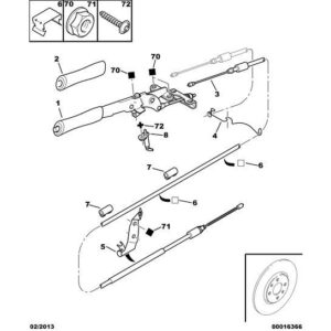 Citroen Xsara 2000-2004 Petrol Secondary Brake Cable