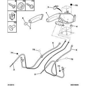 Citroen C5 2001-2004 Diesel Secondary Brake Cable