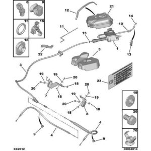 Citroen DS5 2011-2021 Petrol Secondary Brake Cable