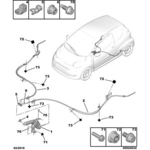 Citroen C1 2005-2009 Petrol Secondary Brake Contact Switch