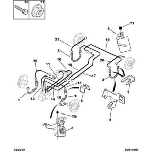 Citroen Xsara 2000-2004 Petrol Brake Hose Rear