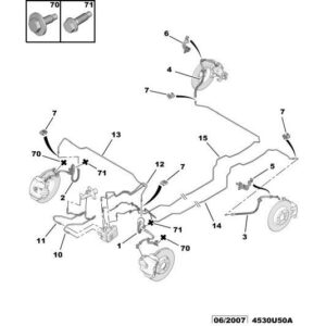 Citroen C6 2005-2012 Diesel Brake Hose Support