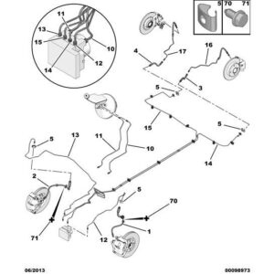 Citroen C4 Catcus 2014-2018 Petrol Brake Hose