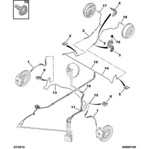 Citroen DS3 2010-2022 Petrol Brake Hose