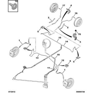 Citroen C2 2003-2007 Petrol Brake Hose