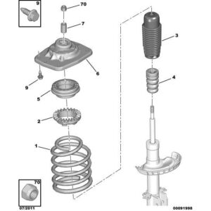 Citroen Dispatch 2016-2020 Diesel Front Suspension Spring