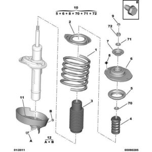 Citroen Berlingo 2006-2008 Petrol Front Suspension Spring