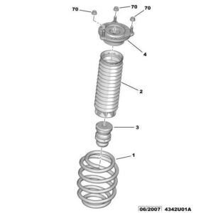 Citroen C5 2004-2008 Petrol Front Suspension Spring