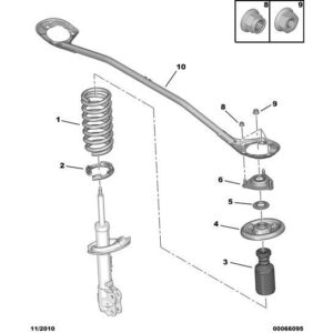 Citroen C-Crosser 2007-2012 Diesel Front Suspension Spring