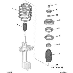 Citroen C4 2010-2013 Petrol Front Suspension Spring