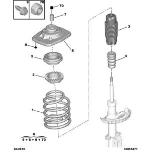 Citroen Dispatch 2007-2011 Diesel Front Shock Absorber Mounting Left