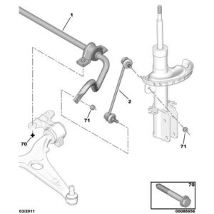 Citroen C8 2002-2008 Petrol Anti-Roll Bar Link