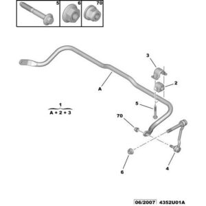 Citroen C6 2005-2012 Diesel Anti Roll Bar Bearing