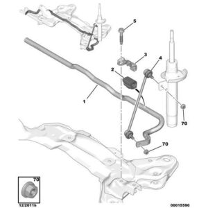 Citroen C2 2007-2009 Diesel Anti Roll Bar Bearing