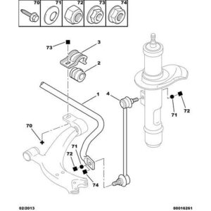 Citroen Xsara 2000-2004 Petrol Anti-Roll Bar Bearing Clamp