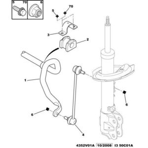 Citroen C-Crosser 2007-2012 Diesel Anti-Roll Bar Bearing Clamp