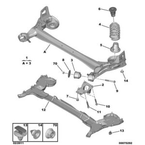 Citroen Berlingo 2015-2018 Petrol Rear Suspension Spring