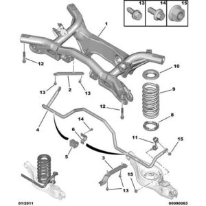 Citroen C-Crosser 2007-2012 Petrol Rear Suspension Spring