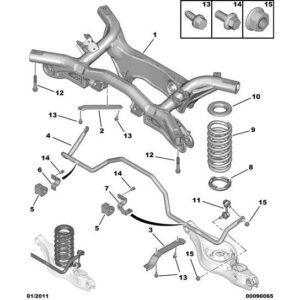 Citroen C-Crosser 2007-2012 Diesel Rear Suspension Spring