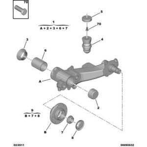 Citroen Berlingo 2006-2008 Petrol Bush Lower Arm