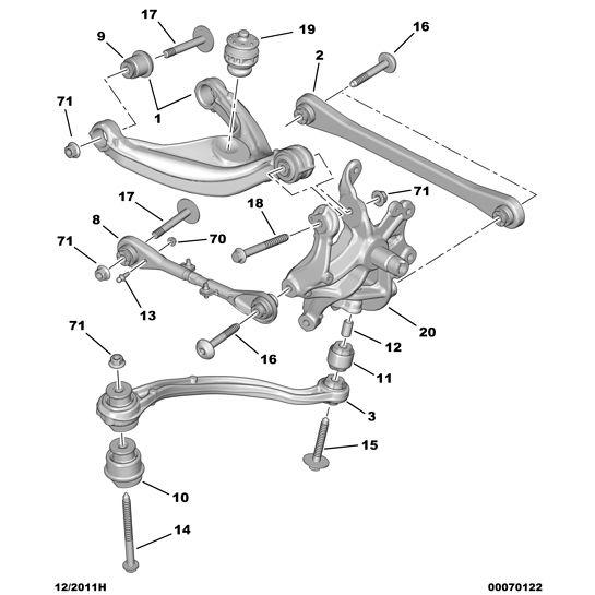 Citroen C6 2005-2012 Diesel Rear Suspension Mountings