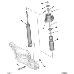 Citroen C-Crosser 2007-2012 Diesel Rear Suspension Mountings