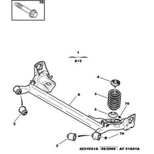 Citroen C1 2005-2009 Petrol Rear Suspension Mountings