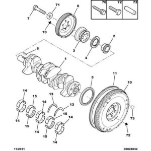 Citroen C3 2002-2005 Petrol Engine Oil Pump Control Pinion