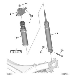 Citroen C4 2010-2013 Petrol Shock-Absorber Bracket