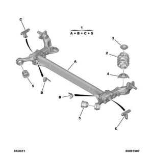 Citroen C2 2007-2009 Diesel Rear Suspension Crossmember