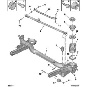 Citroen Dispatch 1994-2006 Diesel Rear Crsmbr Flexible Mounting