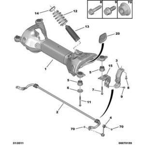 Citroen C6 2005-2012 Diesel Anti-Roll Bar Bearing Clamp