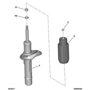Citroen Berlingo 2006-2008 Petrol Front Suspension Shock-Absorb