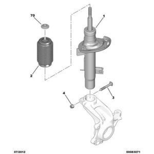 Citroen C3 2002-2005 Petrol Front Suspension Shock-Absorber Right