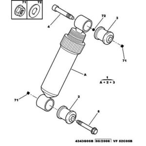 Citroen Berlingo 2008-2012 Petrol Rear Suspension Damper