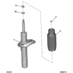 Citroen Berlingo 2008-2012 Diesel Front Suspension Shock-Absorb