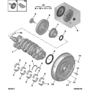 Citroen C2 2007-2009 Diesel Flywheel Screw