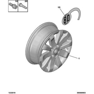 Citroen Nemo 2008-2015 Petrol Light Alloy Wheel