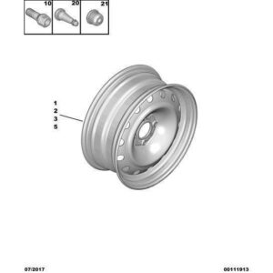Citroen Berlingo 2006-2008 Petrol Wheel Mounting Screw