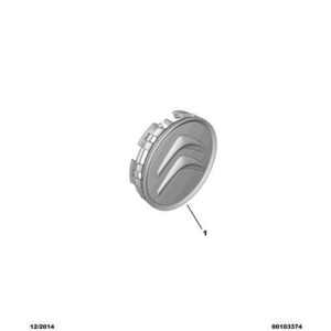 Citroen C1 2012-2014 Petrol Wheel Badge Cap