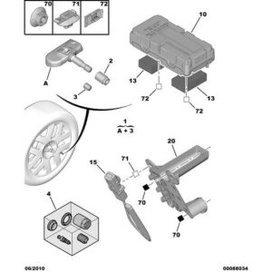 Citroen C6 2005-2012 Diesel Under Inflation Emitter Module