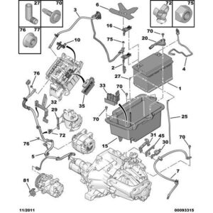 Citroen Dispatch 2007-2011 Battery Negative Cable