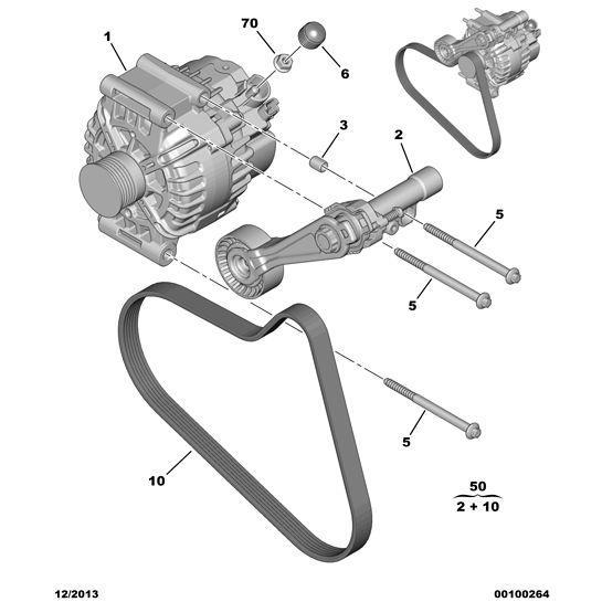 Citroen DS5 2011-2021 Petrol Alternator Fixing Screw, 5703 A6