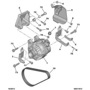 Citroen C3 2002-2005 Petrol Alternator Fixing Spacer